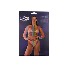 Load image into Gallery viewer, lace-by-lj-rainbow-fence-net-crop-top-and-bottoms