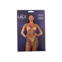 Load image into Gallery viewer, lace-by-lj-rainbow-long-sleeved-mini-dress