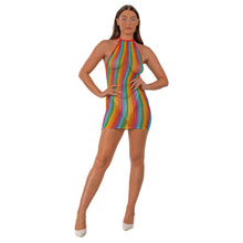 Load image into Gallery viewer, lace-by-lj-rainbow-halter-neck-dress
