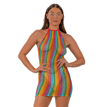 Load image into Gallery viewer, lace-by-lj-rainbow-halter-neck-dress