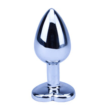 Load image into Gallery viewer, precious-metals-limited-edition-heart-shaped-anal-plugs-silver