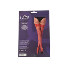 Load image into Gallery viewer, lace-by-lj-fishnet-thigh-high-stockings-with-rhinestones