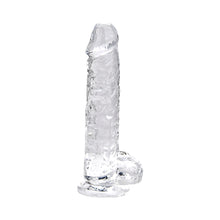 Load image into Gallery viewer, loving-joy-7-inch-dildo-with-balls-clear