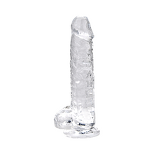 Load image into Gallery viewer, loving-joy-7-inch-dildo-with-balls-clear