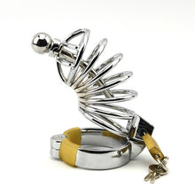 Load image into Gallery viewer, impound-corkscrew-male-chastity-device-with-penis-plug