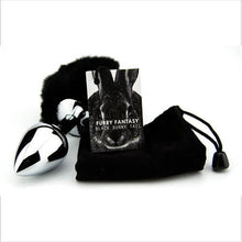 Load image into Gallery viewer, furry-fantasy-black-bunny-tail