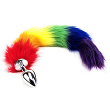 Load image into Gallery viewer, furry-fantasy-rainbow-tail-butt-plug