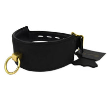 Load image into Gallery viewer, bound-noir-nubuck-leather-collar-with-o-ring
