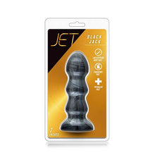 Load image into Gallery viewer, jet-black-jack-large-ribbed-butt-plug-7-inches