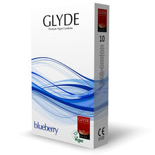 Load image into Gallery viewer, glyde-ultra-blueberry-flavour-vegan-condoms-10-pack