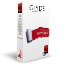 Load image into Gallery viewer, glyde-ultra-strawberry-flavour-vegan-condoms-10-pack
