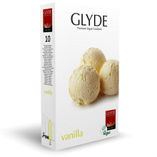Load image into Gallery viewer, glyde-ultra-vanilla-flavour-vegan-condoms-10-pack