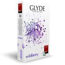 Load image into Gallery viewer, glyde-ultra-wildberry-flavour-vegan-condoms-10-pack
