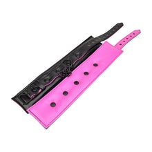 Load image into Gallery viewer, bound-to-please-pink-black-ankle-cuffs