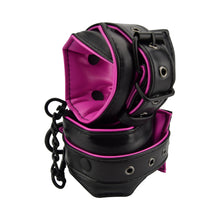 Load image into Gallery viewer, bound-to-please-pink-black-ankle-cuffs