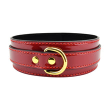Load image into Gallery viewer, bound-to-please-red-bondage-collar