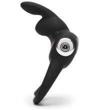 Load image into Gallery viewer, happy-rabbit-couples-stimulating-usb-rechargeable-rabbit-love-ring-black