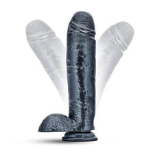 Load image into Gallery viewer, jet-raven-carbon-10-5-inch-metallic-black-realistic-dildo