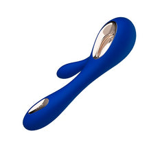 Load image into Gallery viewer, lelo-soraya-wave-dual-action-vibrator-midnight-blue