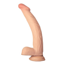 Load image into Gallery viewer, realcocks-dual-layer-bendable-dildo-10-inch-vanilla