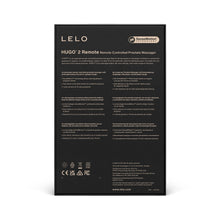 Load image into Gallery viewer, lelo-hugo-2-remote-controlled-prostate-massager-black