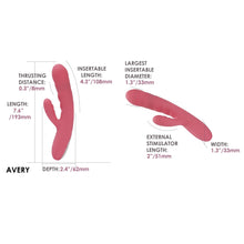 Load image into Gallery viewer, svakom-avery-thrusting-vibrator-with-clitoral-stimulator-pink