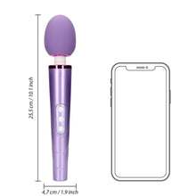 Load image into Gallery viewer, rechargeable-wand-vibrator-metallic-purple
