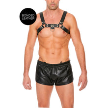 Load image into Gallery viewer, bulldog-leather-chest-harness-s-m