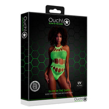 Load image into Gallery viewer, cut-out-thong-bodysuit-neon-green-one-size