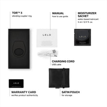 Load image into Gallery viewer, lelo-tor-3-app-controlled-cock-ring-black