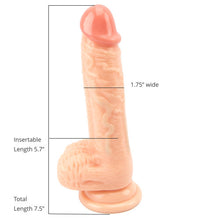 Load image into Gallery viewer, loving-joy-realistic-dildo-with-balls-and-suction-cup-7-5-inch
