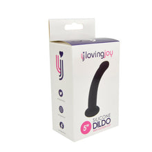 Load image into Gallery viewer, loving-joy-curved-5-inch-silicone-dildo-with-suction-cup
