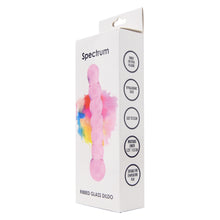 Load image into Gallery viewer, spectrum-ribbed-glass-dildo
