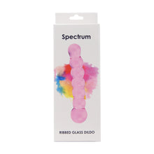 Load image into Gallery viewer, spectrum-ribbed-glass-dildo
