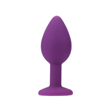 Load image into Gallery viewer, loving-joy-jewelled-silicone-butt-plug-purple-small
