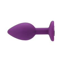 Load image into Gallery viewer, loving-joy-jewelled-silicone-butt-plug-purple-small
