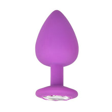 Load image into Gallery viewer, loving-joy-jewelled-silicone-butt-plug-purple-large
