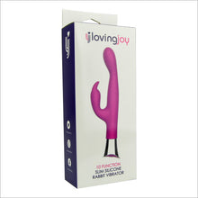 Load image into Gallery viewer, loving-joy-10-function-slim-silicone-rabbit-vibrator-purple
