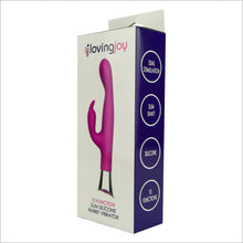 Load image into Gallery viewer, loving-joy-10-function-slim-silicone-rabbit-vibrator-purple
