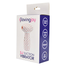 Load image into Gallery viewer, loving-joy-2-in-1-suction-vibrator-polka-dot

