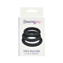 Load image into Gallery viewer, loving-joy-thick-silicone-cock-rings-3-pack-grey

