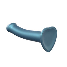 Load image into Gallery viewer, strap-on-me-duck-egg-blue-metallic-shine-mono-density-dildo-medium
