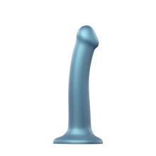 Load image into Gallery viewer, strap-on-me-duck-egg-blue-metallic-shine-mono-density-dildo-medium
