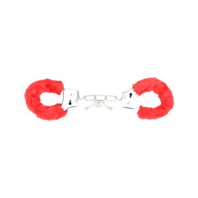 Load image into Gallery viewer, bound-to-play-heavy-duty-furry-handcuffs-red
