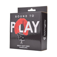 Load image into Gallery viewer, bound-to-play-heavy-duty-furry-handcuffs-red
