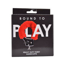 Load image into Gallery viewer, bound-to-play-heavy-duty-furry-handcuffs-red
