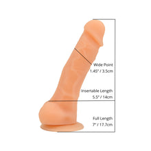 Load image into Gallery viewer, loving-joy-7-inch-realistic-silicone-dildo-with-suction-cup-and-balls-vanilla
