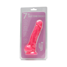 Load image into Gallery viewer, loving-joy-7-inch-realistic-silicone-dildo-with-suction-cup-and-balls-pink
