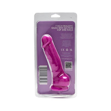 Load image into Gallery viewer, loving-joy-7-inch-realistic-silicone-dildo-with-suction-cup-and-balls-purple
