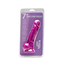 Load image into Gallery viewer, loving-joy-7-inch-realistic-silicone-dildo-with-suction-cup-and-balls-purple

